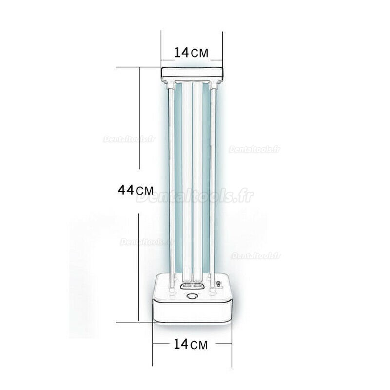 36W UVC Lampe germicide ultraviolette à l'ozone Lampes à quartz de stérilisation UV à distance