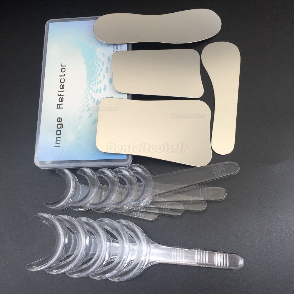 Vente de 4 pcs Intraoral dentaire photographie miroir + 10pcs Rétracteur  Joue Lèvre Dispositif d'ouverture de Bouche Pas cher 