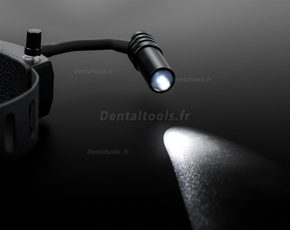 5W dentaire sans fil LED phare ENT bandeau médical lampe frontale noir