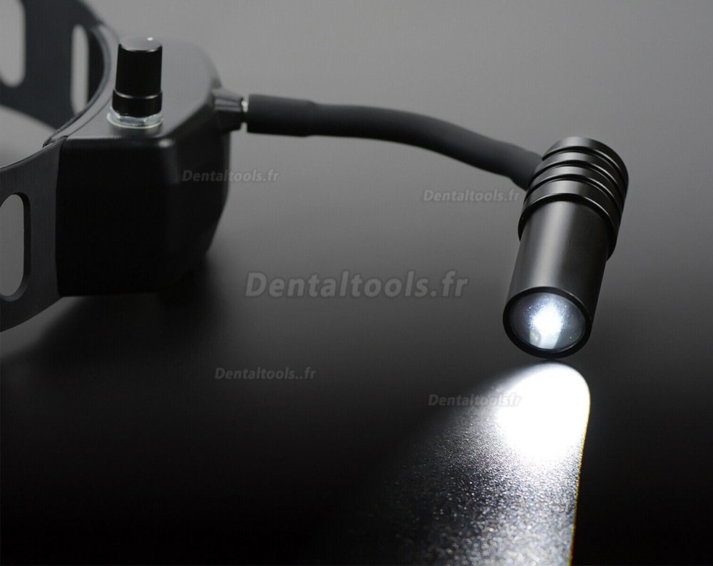 5W dentaire sans fil LED phare ENT bandeau médical lampe frontale noir