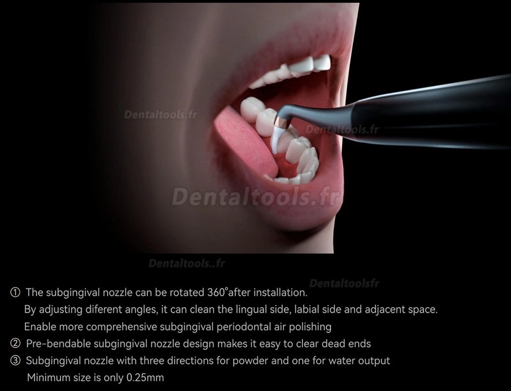 Woodpecker AP-H Plus Polisseur pneumatique dentaire supra-gingival/sous-gingival