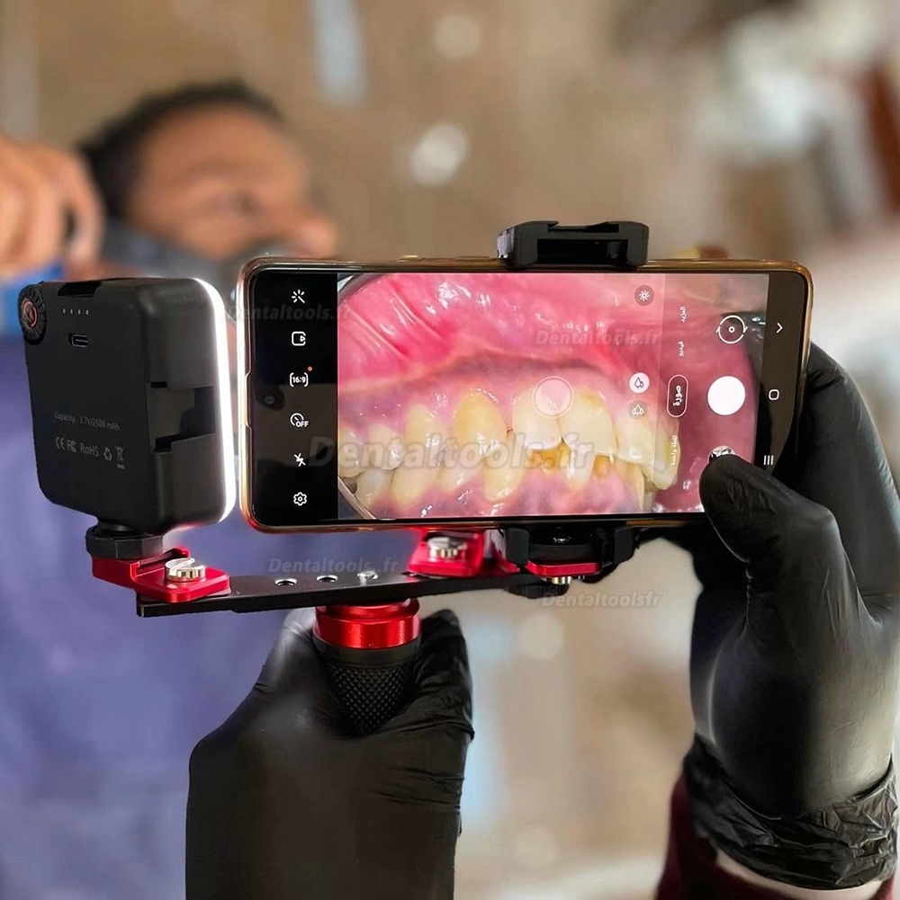 Lumière de remplissage de photographie de téléphone portable de lumière de photographie réglable dentaire