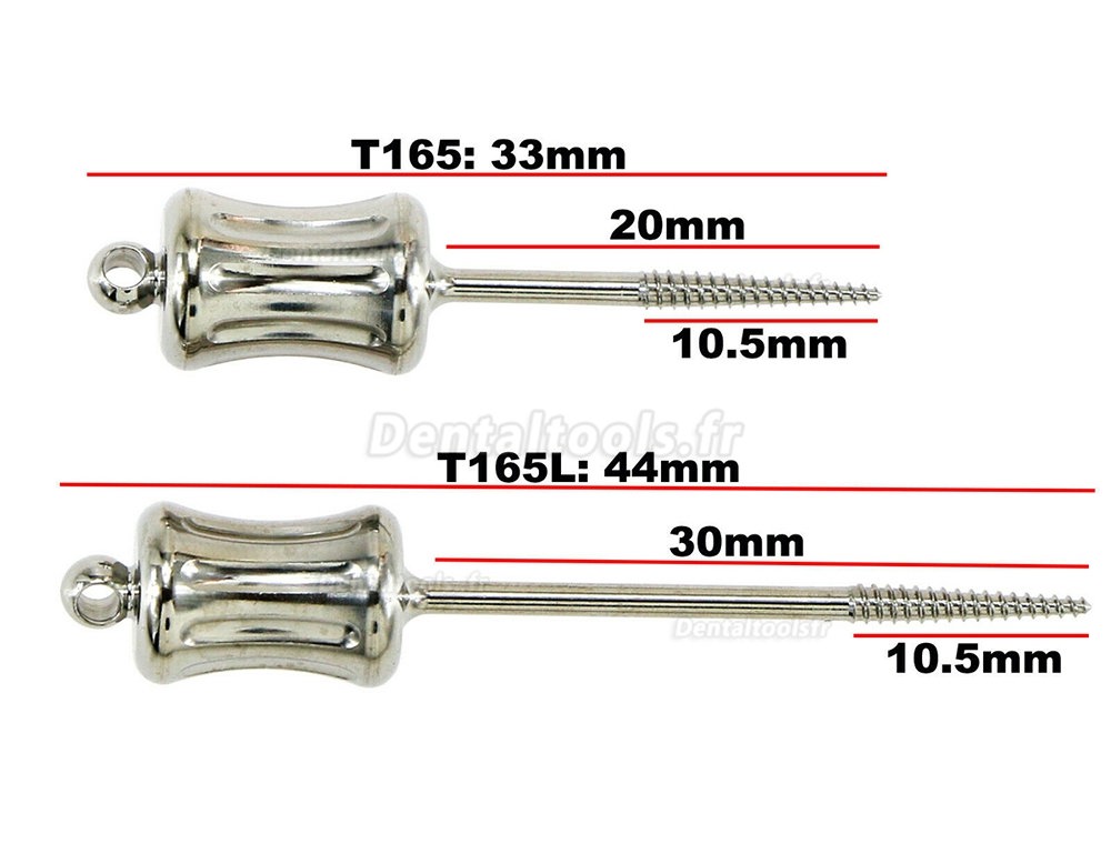 Trépano d'extracteur radiculaire de fragments Longue 44mm Courte 33mm