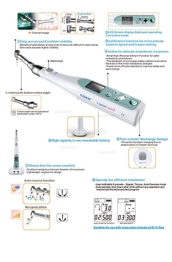 YUSENDENT COXO C-Smart Mini 2 moteur endodontie micromoteur dentaire sans fil