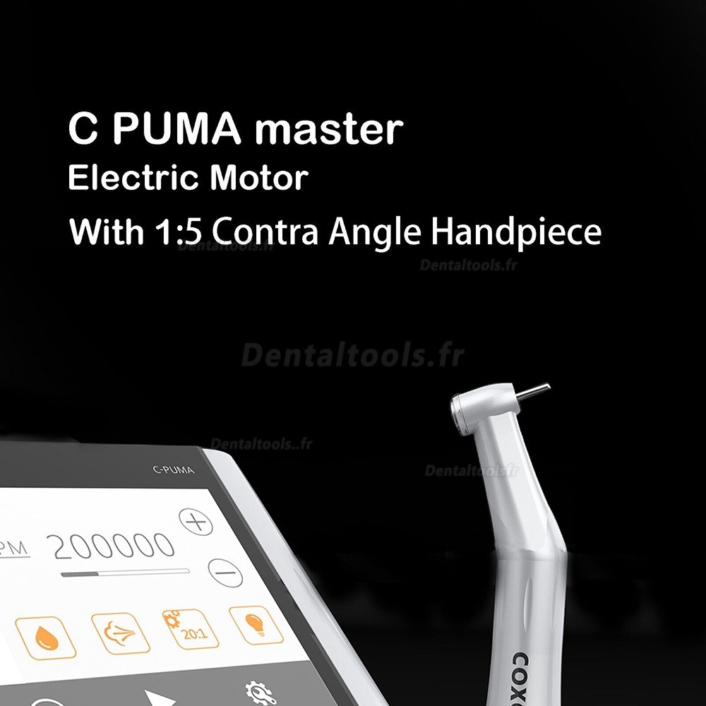 YUSENDENT COXO C PUMA Master Moteur d'endodontie dentaire électrique avec pièce à main à contre-angle 6:1 et 1:5