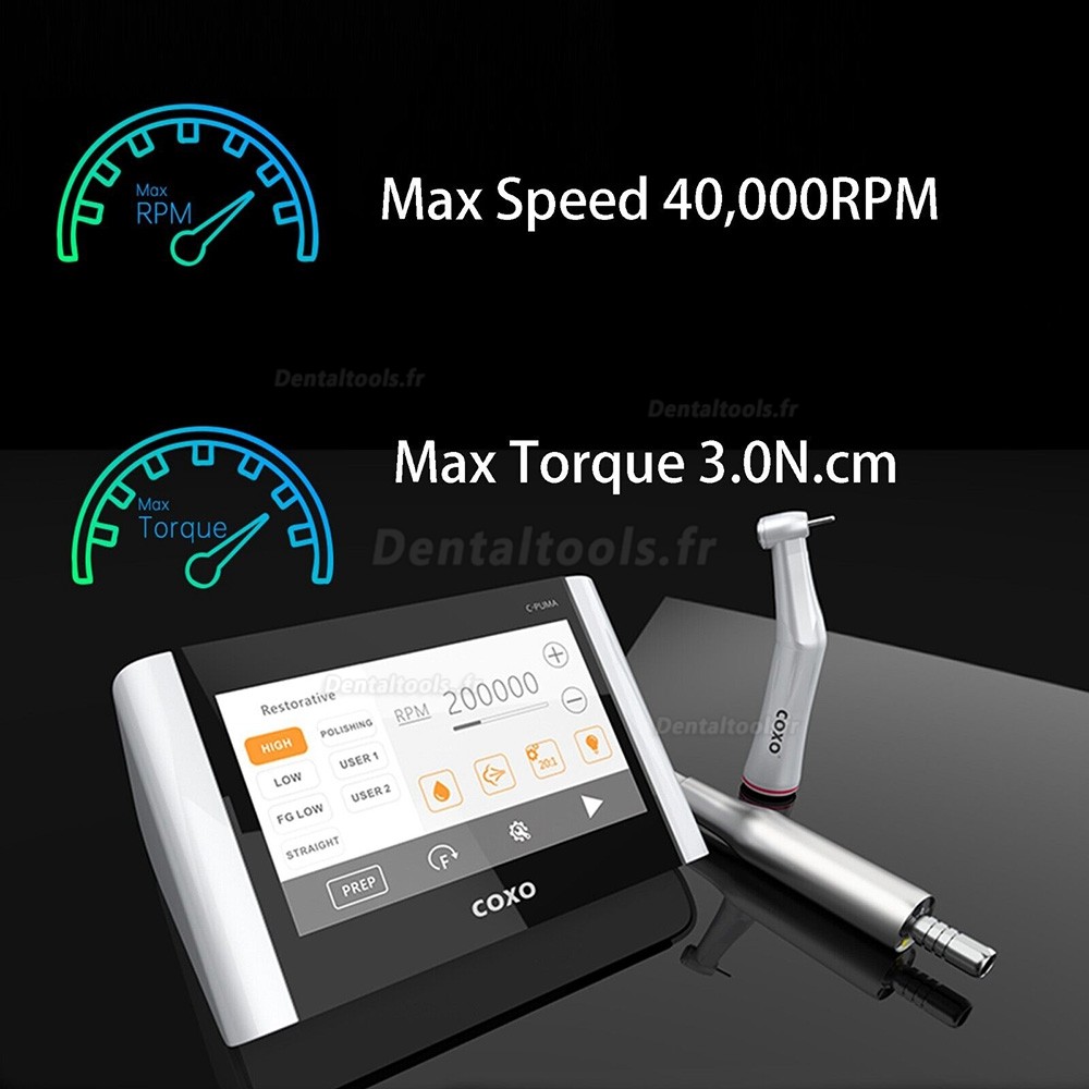 YUSENDENT COXO C PUMA Master Moteur d'endodontie dentaire électrique avec pièce à main à contre-angle 6:1 et 1:5