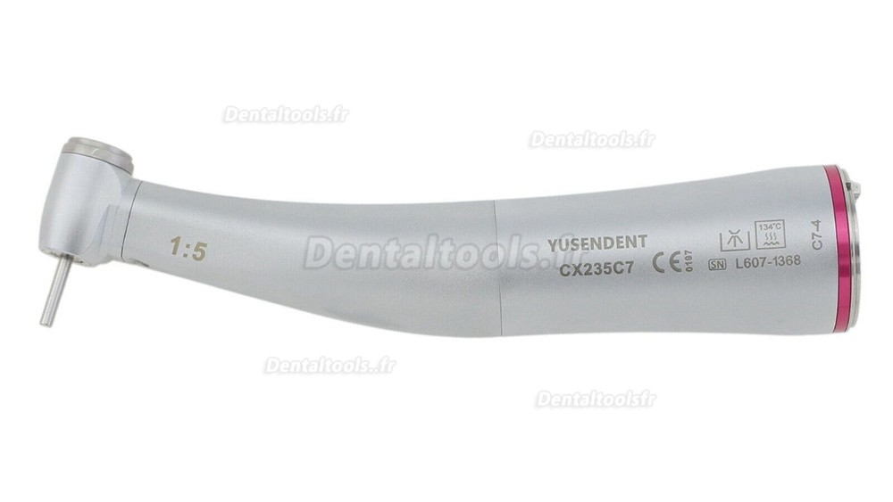 YUSENDNET COXO CX235C7-4 Dentaire fibre optique 1:5 contre-angle bague rouge canal intérieur mini-tête
