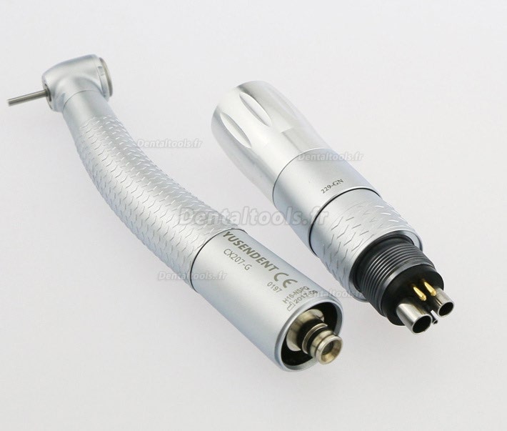 YUSENDENT® COXO CX207-GN-P Fibre Optique Turbine Dentaire NSK compatible (Turbine Dentaire x3 + Coupleur Rapide x1)