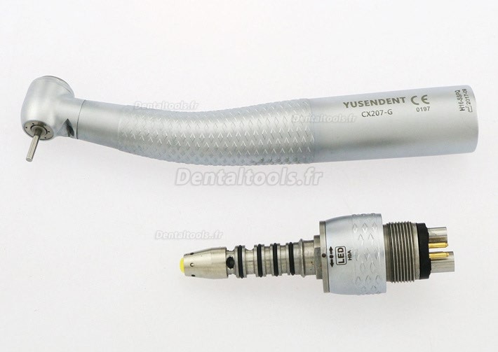 YUSENDENT® CX207-GS-PQ Fibre Optique Turbine Dentaire Sirona Roto Compatible (Turbine x 3+ Coupleur Rapide x 1)