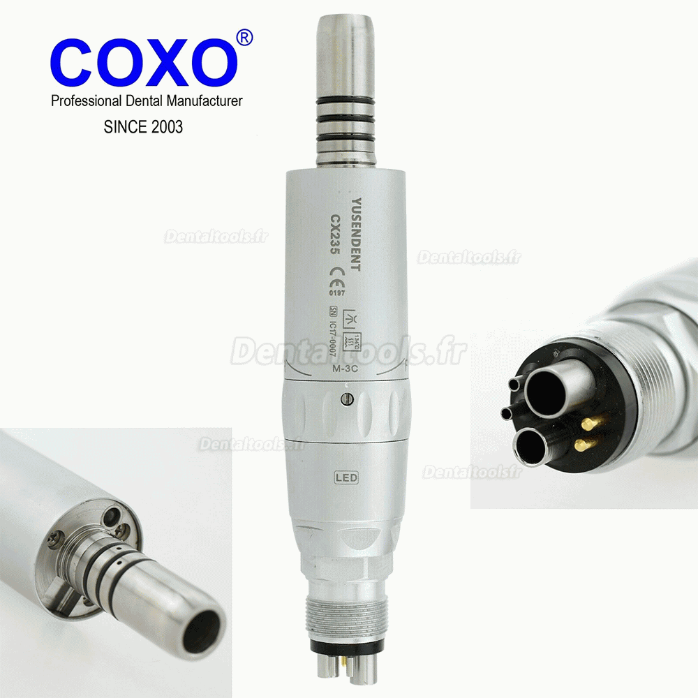 YUSENDENT COXO CX235-3C LED fibre optique moteur pneumatique eau intérieure 6 trous