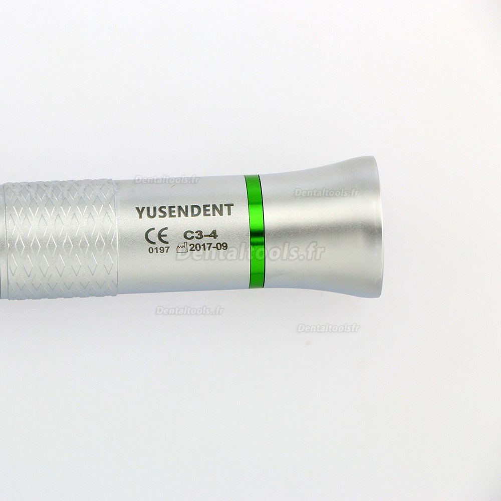 YUSENDENT® CX235C3-4 Contre-angle 4:1 reducteur bouton poussoir basse vitesse pièce à main bague vert