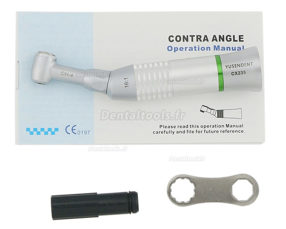 YUSENDENT® COXO CX235 C4-4 Contre Angle 16:1 Endodontie Réducteur Bouton Poussoir