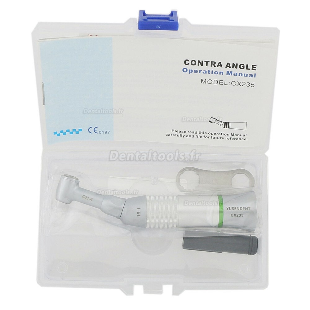 YUSENDENT® COXO CX235 C4-4 Contre Angle 16:1 Endodontie Réducteur Bouton Poussoir