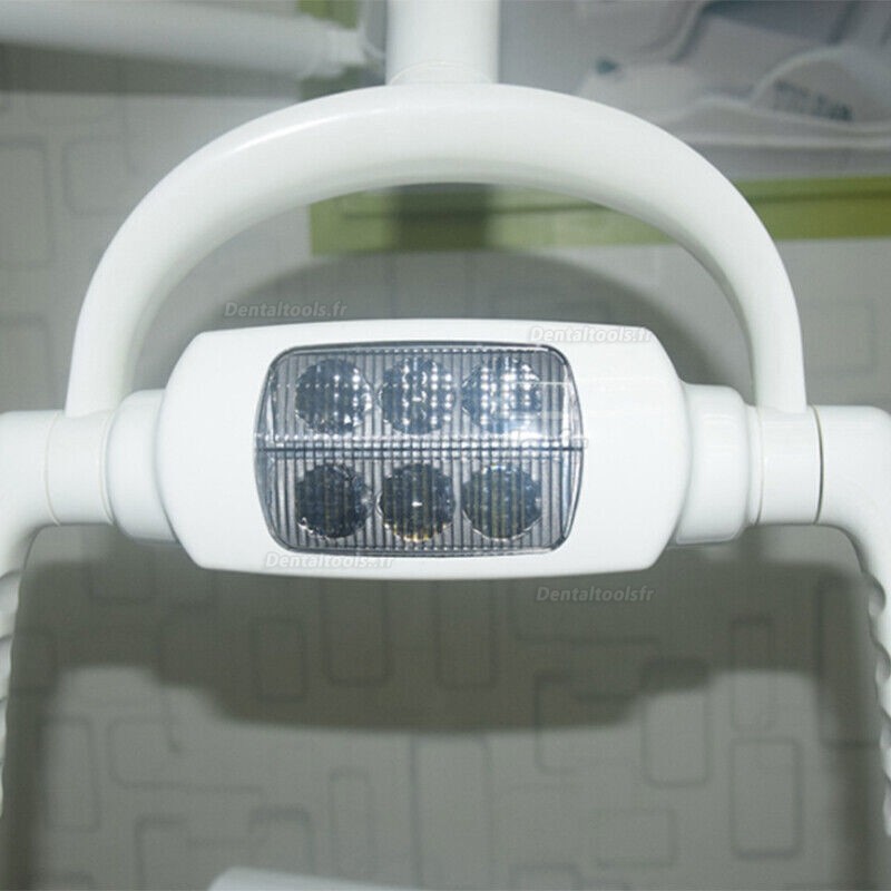Scialytique dentaire plafonnier LED lampe chirurgicale sans ombre 6 LED avec bras Scialytique dentaire plafonnier LED lampe chirurgicale sans ombre 6 LED avec bras