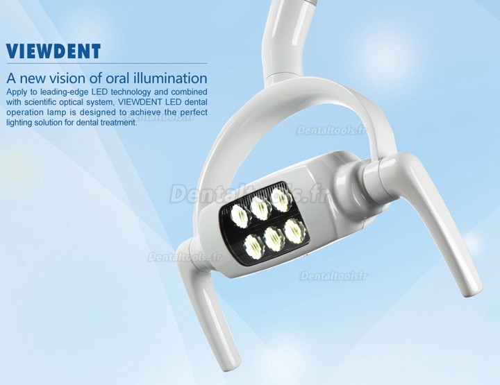 Scialytique dentaire plafonnier LED lampe chirurgicale sans ombre 6 LED avec bras Scialytique dentaire plafonnier LED lampe chirurgicale sans ombre 6 LED avec bras