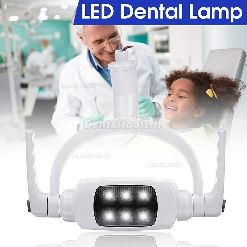 Scialytique dentaire plafonnier LED lampe chirurgicale sans ombre 6 LED avec bras