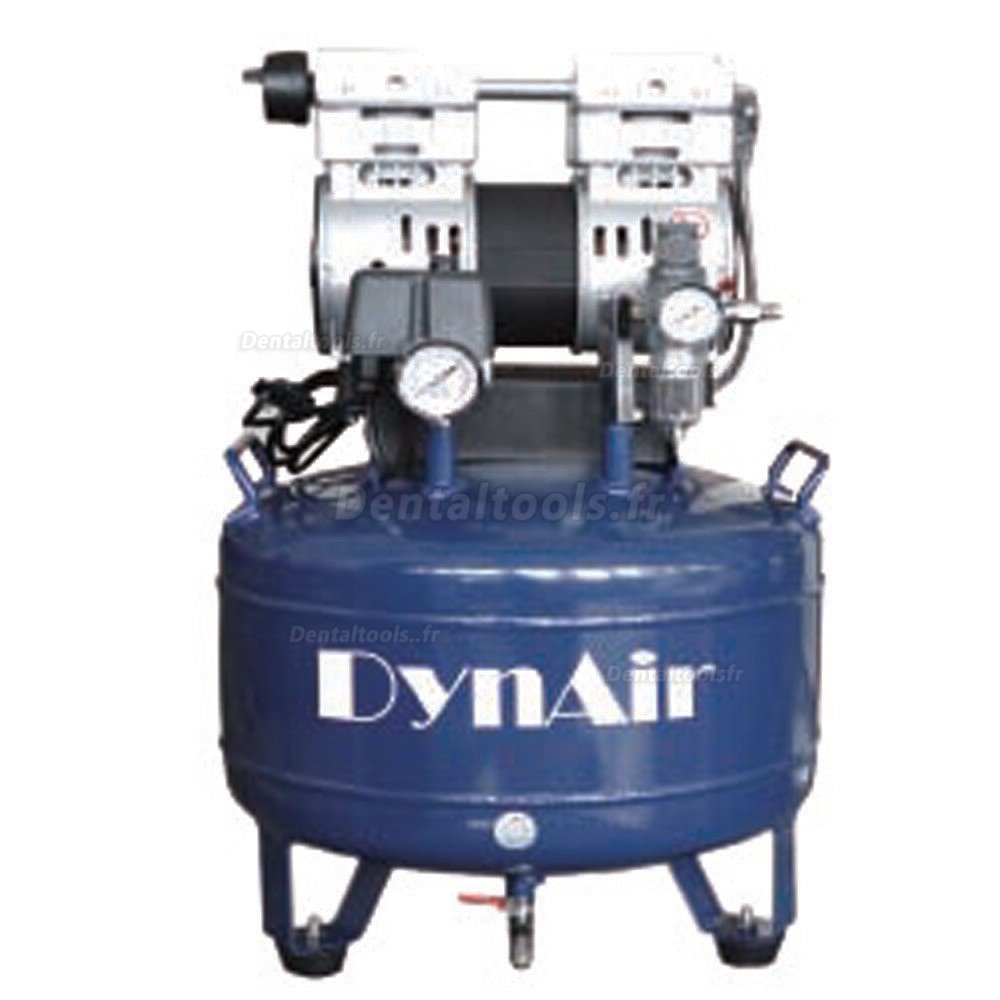 DynAir DA7001 0.75KW/1HP Compresseur d'air silencieux sans huile dentaire CE FDA