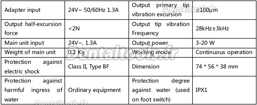 Woodpecker® UDS-N2 Built-in Détartreur piézo ultrasonique avec bouteille