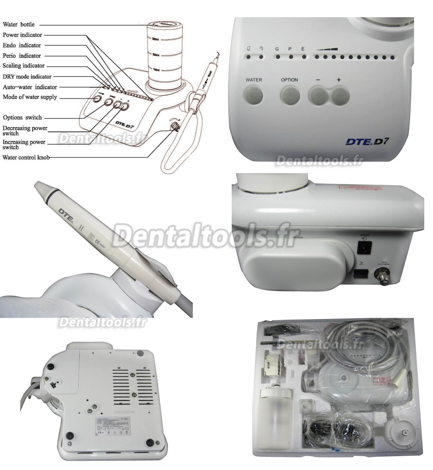 Woodpecker® DTE D7 Détartreur ultrasonique sans lumiere