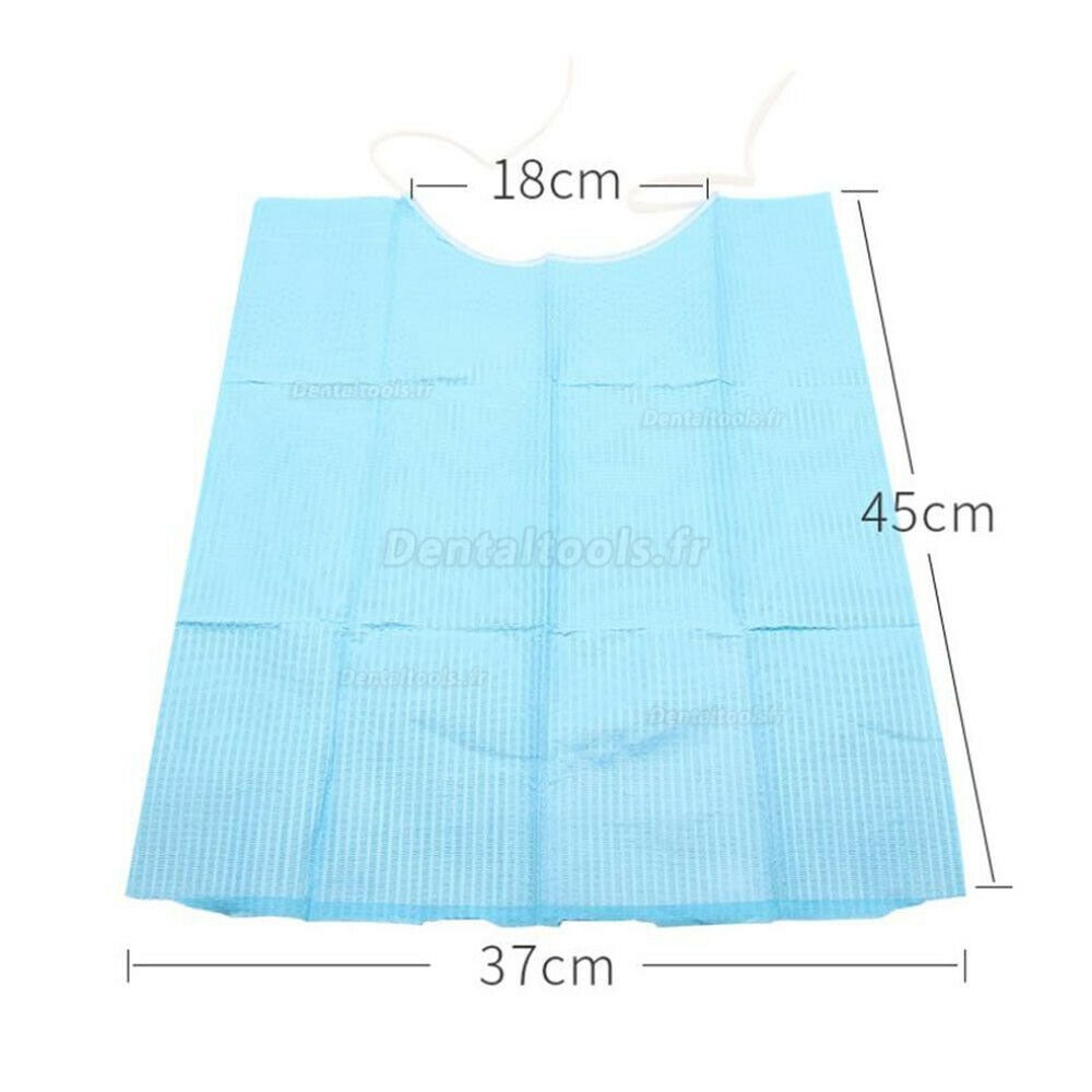 300pcs Cravate Dentaire Jetable Imperméable de Bavoir pour le traitement dentaire d’Hygiène Dentaire