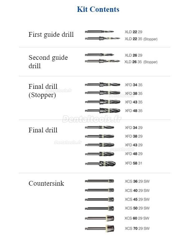 Dentium Kit d'outils chirurgicaux dentaire Kit d'instrument de chirurgie implantaire UXIF SuperLine