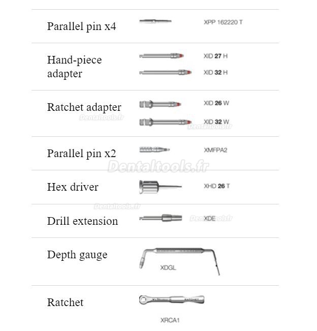 Dentium Kit d'outils chirurgicaux dentaire Kit d'instrument de chirurgie implantaire UXIF SuperLine