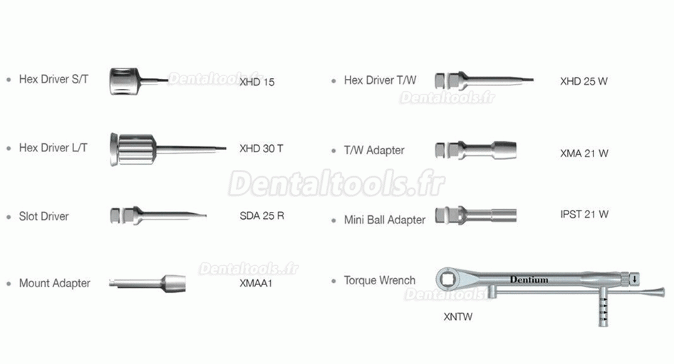 Dentium XIP Kit d'outils de tournevis à main pour restauration de prothèse dentaire avec clés dynamométriques