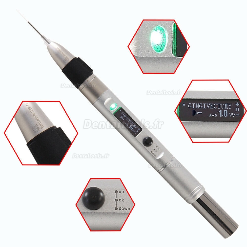 Stylo de thérapie laser parodontale pour tissus mous sans fil laser à diode dentaire