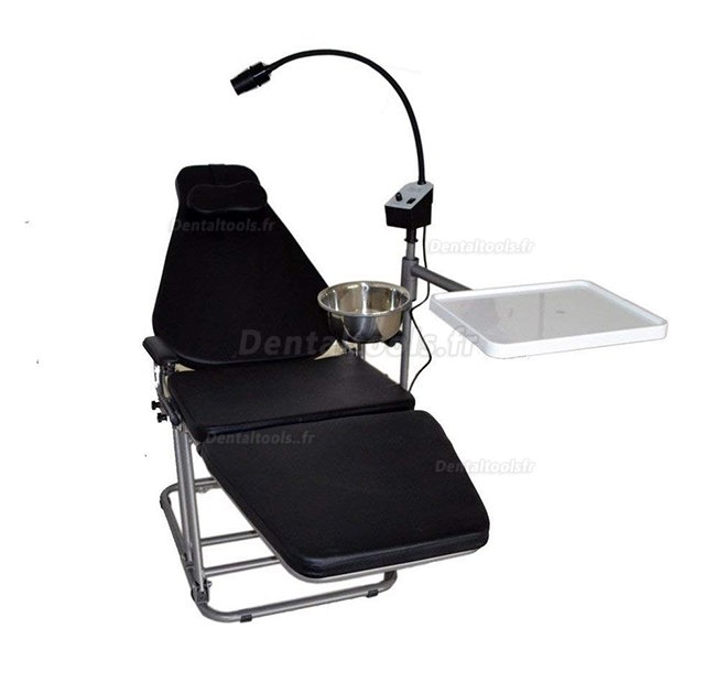 Dynamic DU32L Fauteuil dentaire portable avec lampe d'examen LED DLG101 et tabouret dentaire DS08