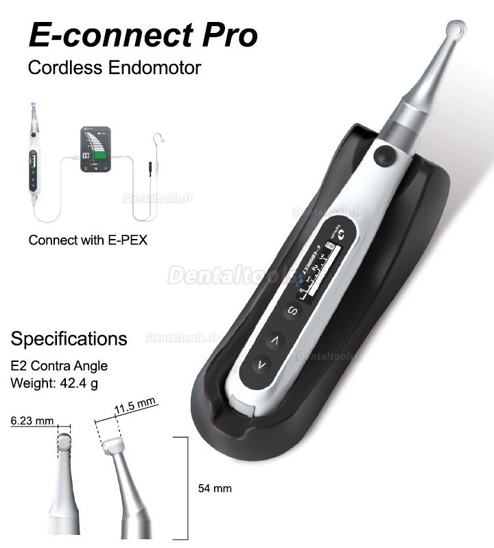 Eighteeth E-Connect Pro Moteur endodontie sans fil compatible avec le localisateur d'apex E-PEX Pro