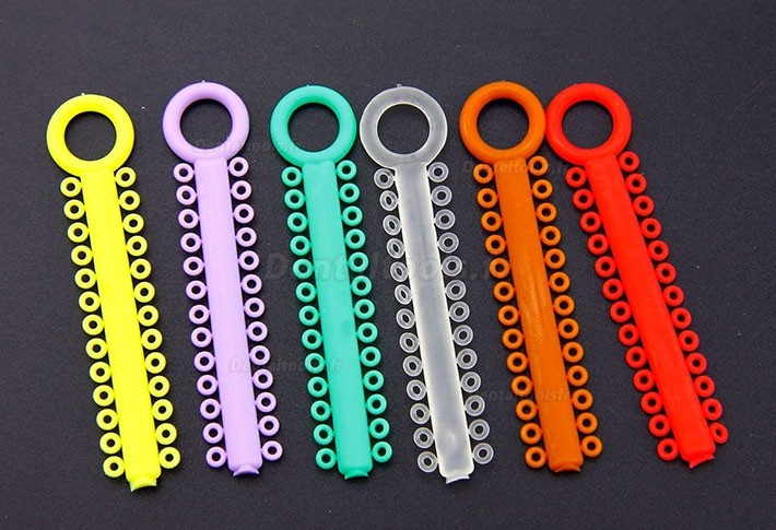 10 paquets 9880 pcs Attaches de ligature élastiques orthodontiques dentaires avec 36 couleurs à choisir