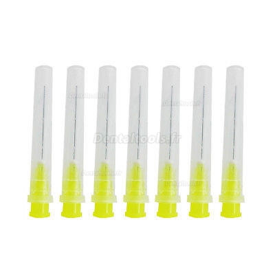 100 PCs Seringues Endo 27GA Dentaire Fin-Fermé Trou latéral Insert d'aiguille d'irrigation Endo