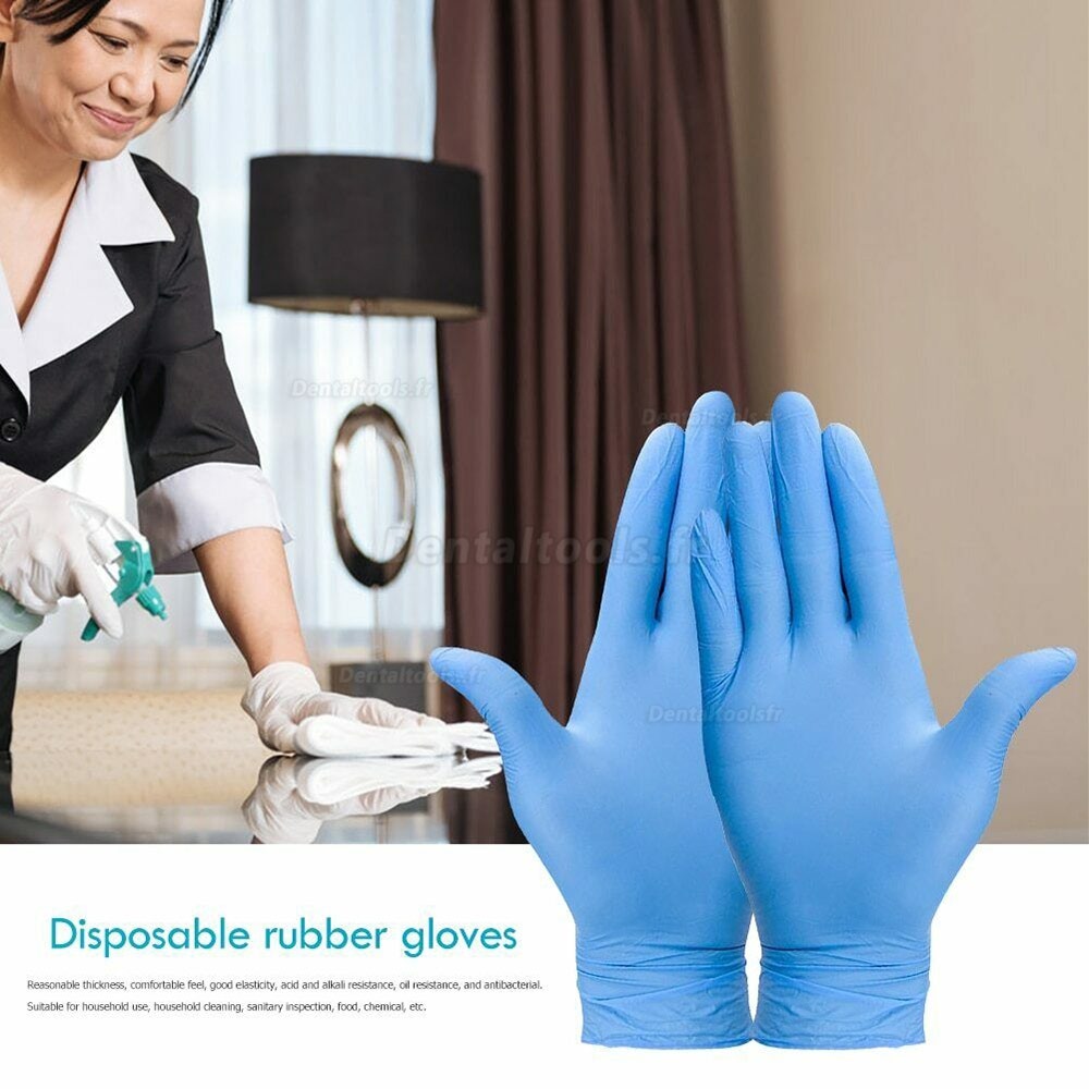 100 Pcs / Boîte Gants En Nitrile Jetables Gants D’examen Étanches Ambidextre Pour Gants De Maison Médicale Nitrile guant