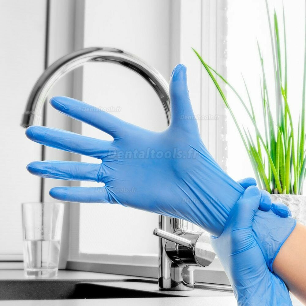 100 Pcs / Boîte Gants En Nitrile Jetables Gants D’examen Étanches Ambidextre Pour Gants De Maison Médicale Nitrile guant