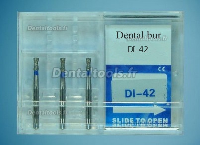 1.4mm FG DI-42 Fraise diamantée dentaire Consommables dentaires 100 Pcs