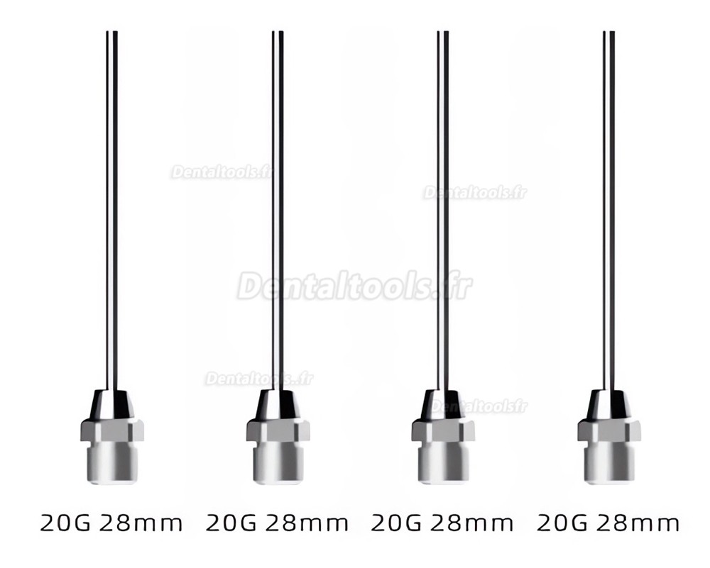 4 pi&egrave;ces aiguilles pour pistolet gutta-percha compatible Woodpecker Fi-G