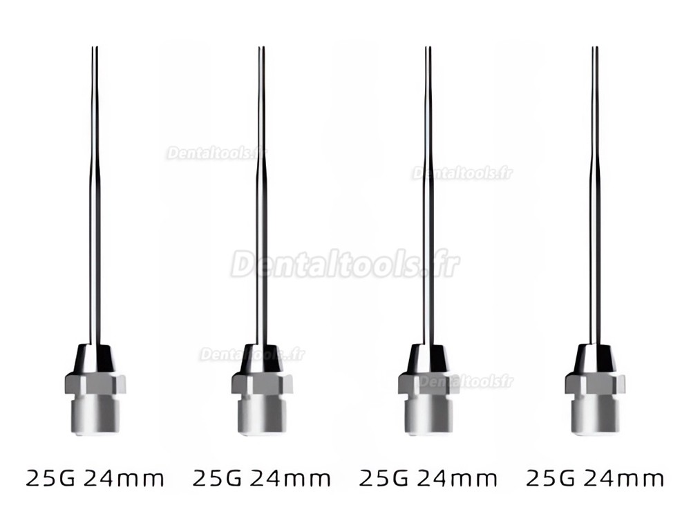 4 pi&egrave;ces aiguilles pour pistolet gutta-percha compatible Woodpecker Fi-G