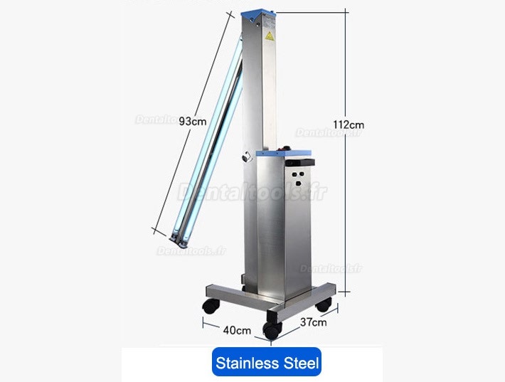 FY® 30DS Mobile Portable Medical UV+Ozone Disinfection Car Ultraviolet Lamp Stainless Steel Trolley