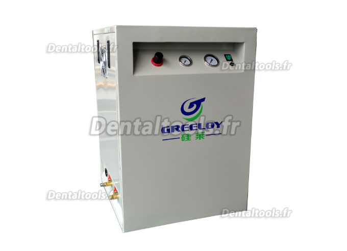 Greeloy® GA-81 compresseur d'air pour dentiste pour 2 postes avec armoire d'insonorisation