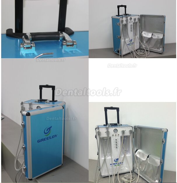 Greeloy® GU-P204S Unité Dentaire Portable avec Compresseur d'Air