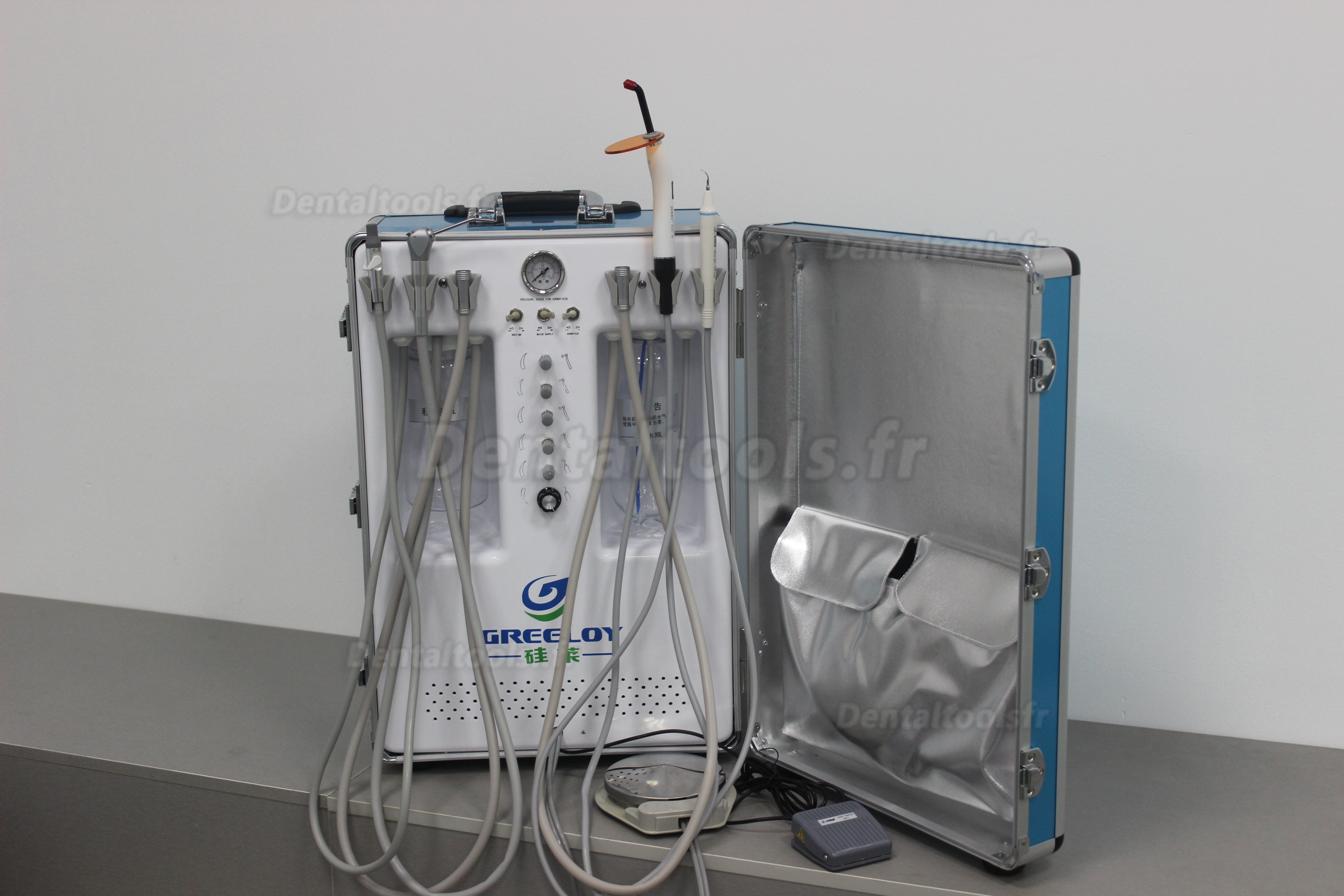 Greeloy® GU-P206S Unité Dentaire Portable avec Compresseur d'Air