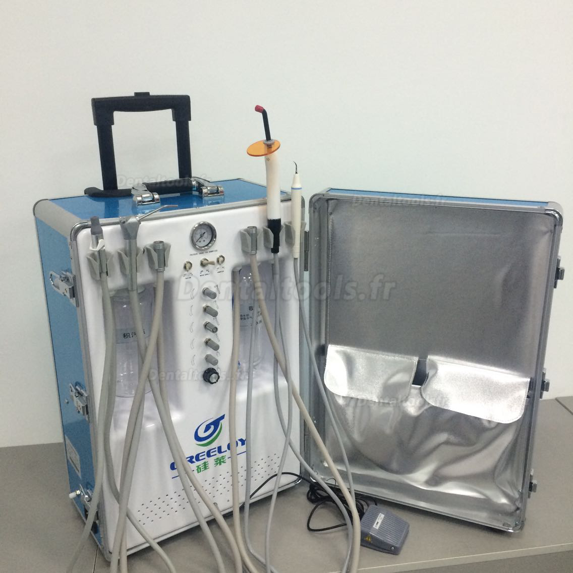 Greeloy® GU-P206S Unité Dentaire Portable avec Compresseur d'Air