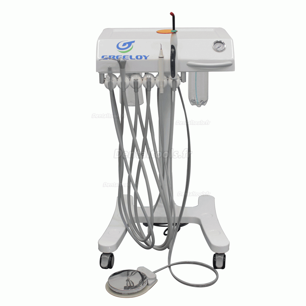 Greeloy® GU-P302 LED Porte-instrument mobile avec lampe à polymériser et Pièce à main du détartreur