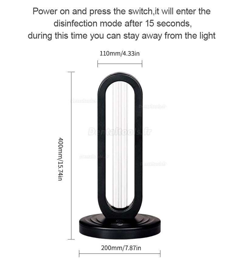 UV+ Ozone Stérilisateur Lampe Désinfection Sterilisation UVC Lumière