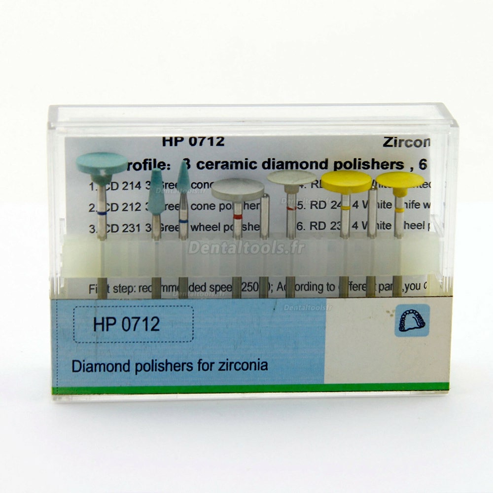 TOBOOM Dental Diamond polisseuse pour polissage haute brillance au zircone HP0712