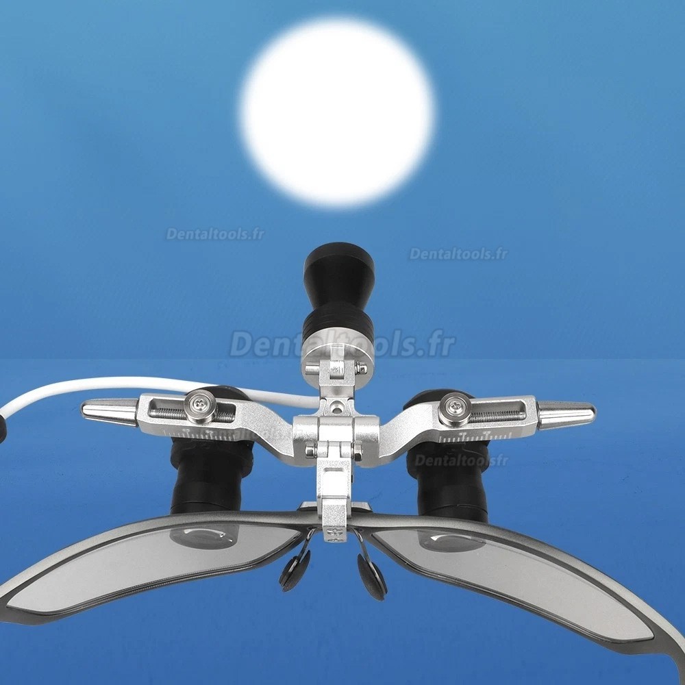 4.0X / 5.0X / 6.0X 350 &agrave; 450mm 48&deg;loupe dentaire ergonomique relevable avec lampe LED 5W