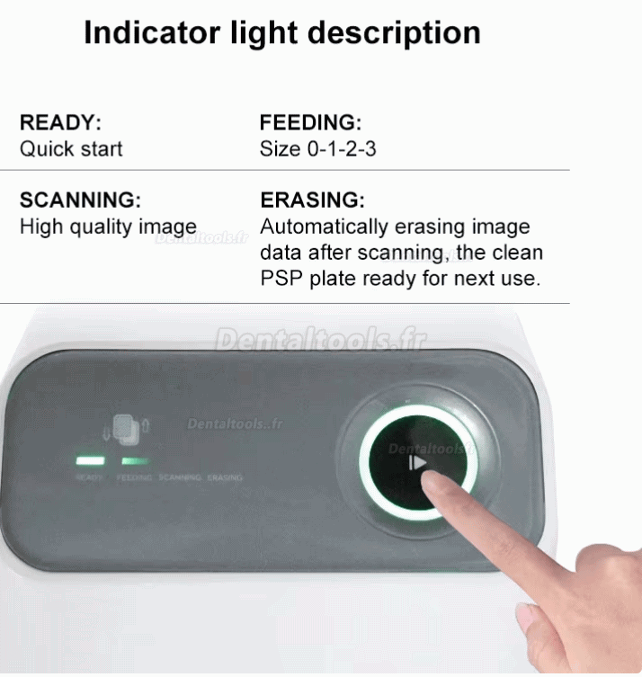 Handy IPS3 scanner PSP dentaire pour plaques d'imagerie radiographique