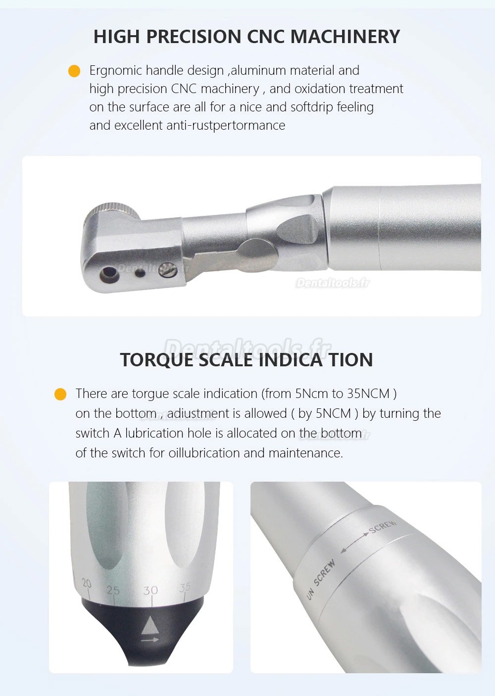 Implant dentaire clé dynamométrique à cliquet Implant tête de verrouillage pièce à main 12 pièces tournevis + 2 pièces têtes en spirale