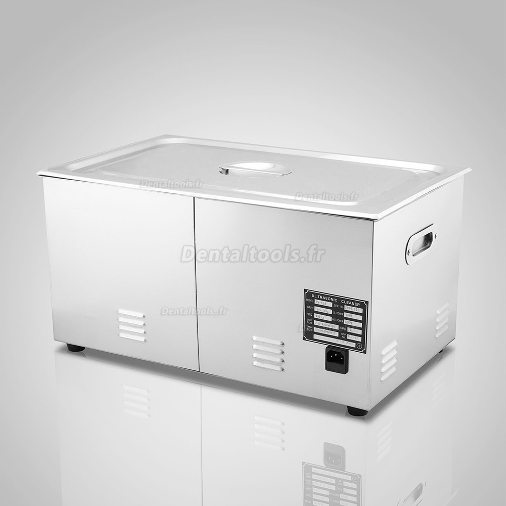 30L Nettoyeur à ultrasons Acier inoxydable chauffage Industrie w / Minuteur JPS-100A