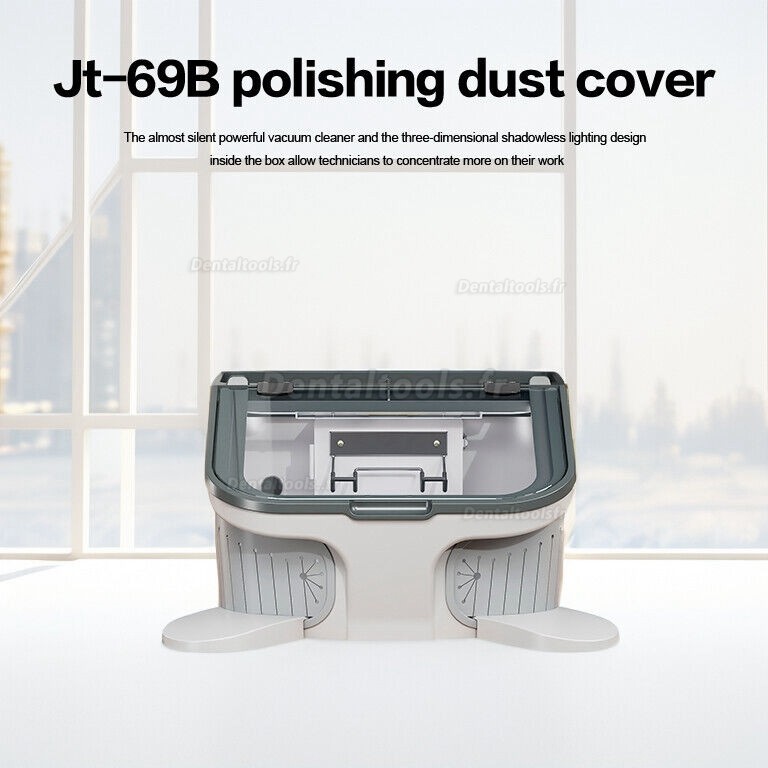 JT-69B Boîte de preuve de collecteur de poussière de vide de sableuse de LED de laboratoire dentaire 14W